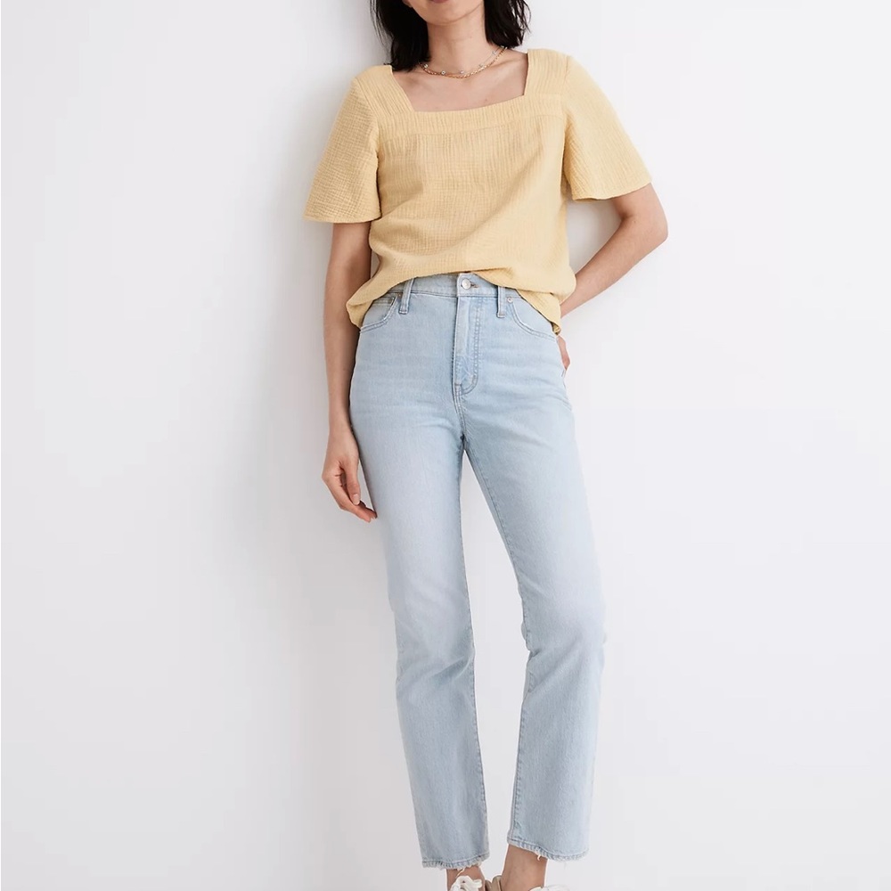 NWT Madewell Slim Demi-Boot Jeans in Bellmeade Wash 23